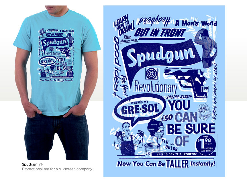 Promotional T-shirt for Spudgun Ink