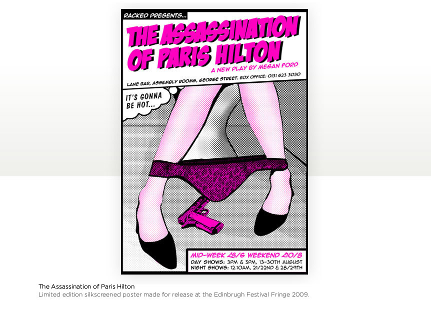 Silkscreen Poster design for The Assassination of Paris Hilton