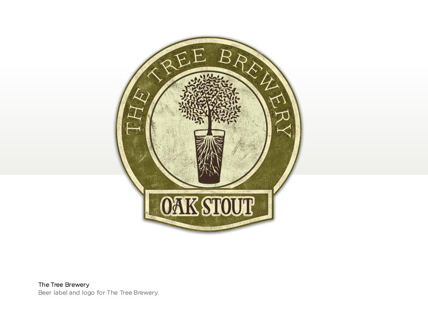 Logo Label Design for a The Tree Brewery